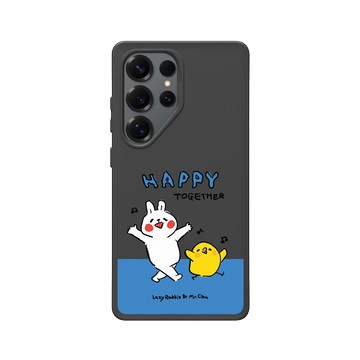 Galaxy S25 Ultra SolidSuit 黑 - 懶散兔與啾先生 Lazy Rabbit and Mr.Chu - 左手的快樂