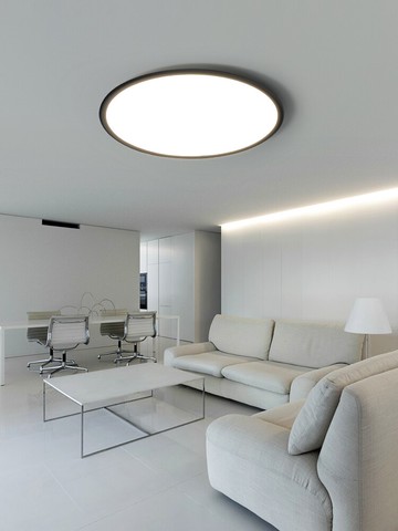 超薄極簡客廳燈現代簡約大氣圓形無主燈客廳照明智能大廳燈