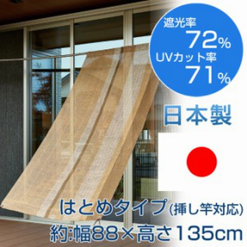 洋風すだれ 和モダン 窓 おしゃれ 遮光 遮熱 日よけ サンシェード カーテン ストライプ はとめタイプ 挿し竿対応 通販 Lineポイント最大get Lineショッピング