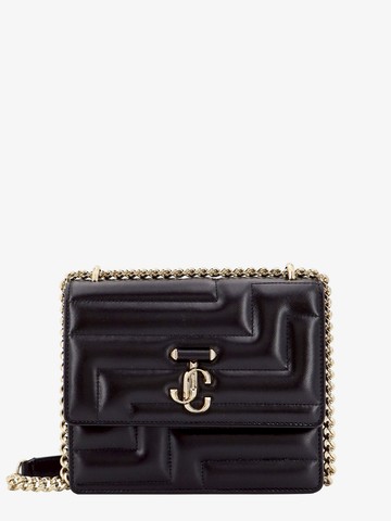 Leather shoulder bag with metal monogram - JIMMY CHOO - gender_Woman