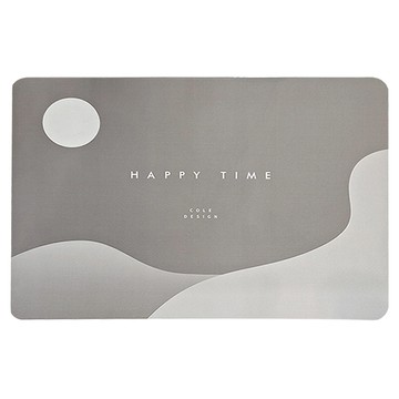 FAmILyLIFE 生活 硅藻泥快速吸水防滑腳踏墊  50 x 70cm  快樂時光 深灰色 + 淺灰色  1個