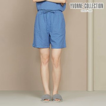 YVONNE 以旺傢飾 雙層紗五分短褲-藍（M/L）