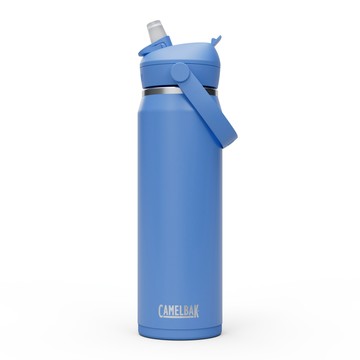 【墾趣】CAMELBAK 750ml Flip Straw不鏽鋼多水吸管保溫瓶(保冰) 矢車菊藍