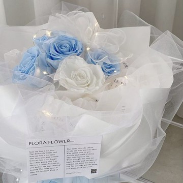 禮物花束【Flora Flower】永生花束-愛麗絲仙境   永生花  生日 情人節 禮物