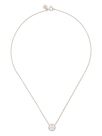 Tory Burch - Miller Double T crystal necklace - women - Metal/Crystal - One Size - Silver