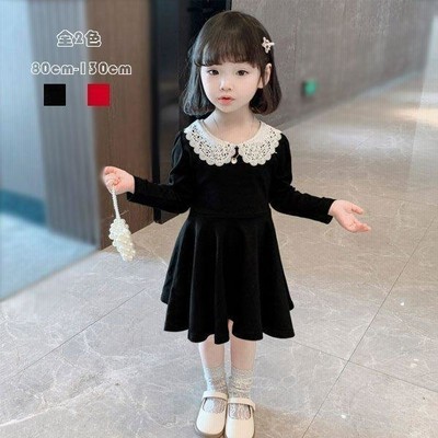 濃紺ワンピース 子供服 フォーマル ネイビー 襟 紺 お受験 面接 結婚式 