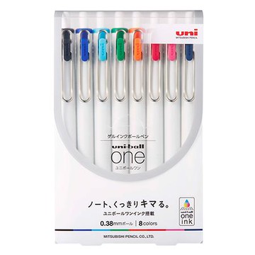 三菱uni-ball one 超細自動鋼珠筆/UMNS-38-8C/8色入/0.38mm/組