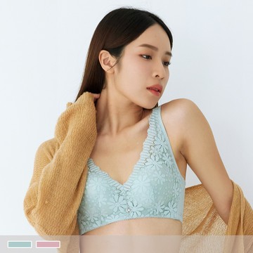 石墨稀無鋼圈【C~D罩杯】花窗香海 導濕速乾均勻薄襯透氣側背片 內衣 3108