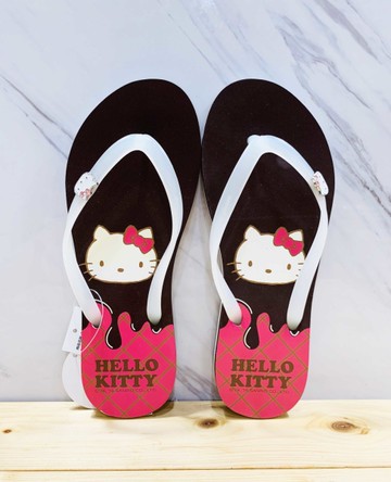 【震撼精品百貨】凱蒂貓_Hello Kitty~日本SANRIO三麗鷗 台灣授權夾腳拖鞋(巧克力)38~40號*16002