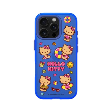 iPhone 16 Pro Clear 激光藍 - 三麗鷗-Hello Kitty - 戲水造型款