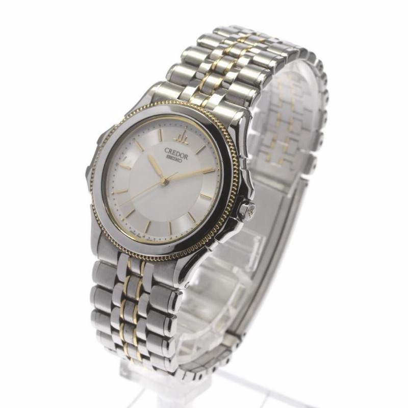 SEIKO】セイコー クレドール K18YGベゼル 9581-6040 クォーツ メンズ  
