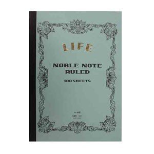 ノート B5 横罫 ライフ B5 横罫8ミリ本文100枚 5冊セット ノーブルノート N38
