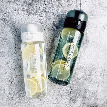 an水杯女可愛小巧便攜塑料杯學生夏天高顏值杯子簡約防摔水壺