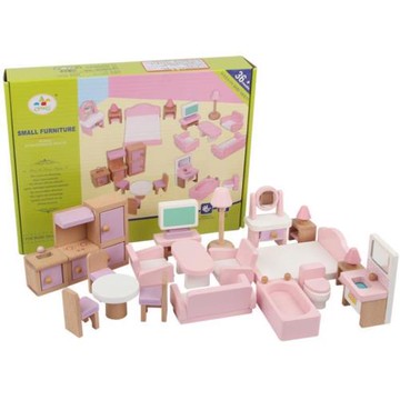 過家家玩具粉色小家具廚房兒童教具益智扮演玩具22件套家具玩具