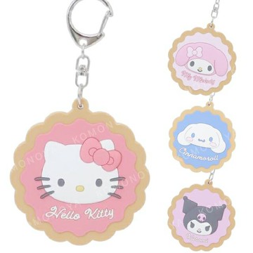 小禮堂 Sanrio 三麗鷗 PVC造型鏡子吊飾 (餅乾款) Kitty 美樂蒂 酷洛米 大耳狗