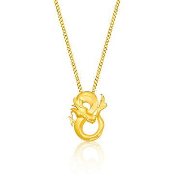 Just Gold 八福純金生肖-龍 黃金吊墜(不含鍊)