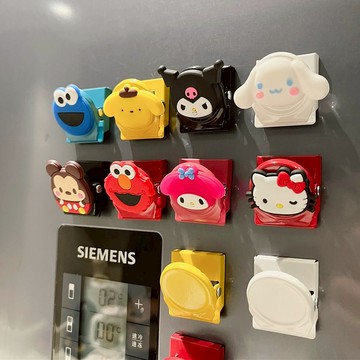 冰箱貼封口夾ins卡通可愛金屬夾子廚房冰箱貼磁性貼密封磁力貼小紅書同款 10113