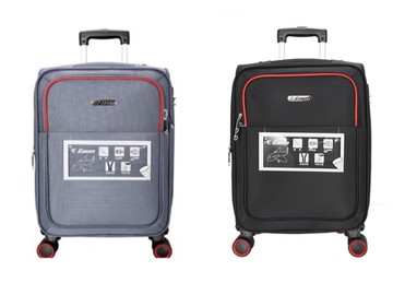 ~雪黛屋~Eason 28吋行李商務布箱可加大360度飛機輪固定海關密碼鎖聚酯纖維U035