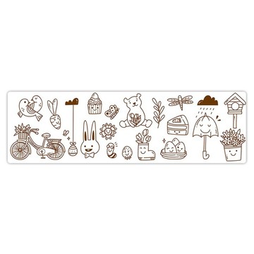 半島良品 輕回彈減壓皮革地墊 長款 060  卡哇依手繪  150 x 45cm
