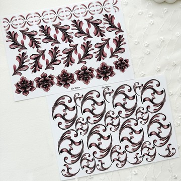 A388 紅色 - 金屬花卉飾品