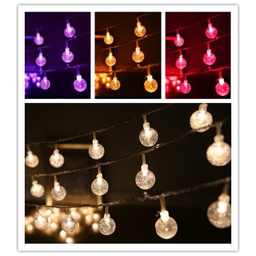 防水戶外LED燈串星星燈 彩燈閃燈氣泡球 串串燈 七夕浪漫氛圍佈置 婚慶 聖誕節日