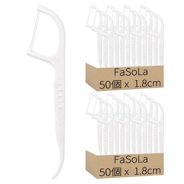 FaSoLa 淨齒雙線牙線棒  2套  50個裝  1.8cm