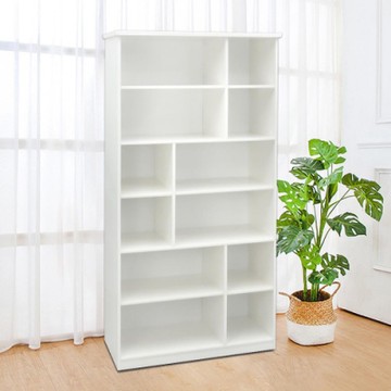 Boden-3尺十二格開放式防水塑鋼收納櫃/置物櫃(三色可選)-91x43x180cm