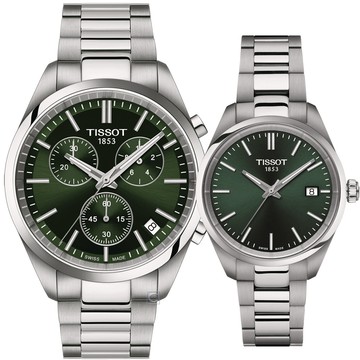 TISSOT 官方授權 PR 100 經典時尚對錶 手錶-T1504171109100+T1502101109100