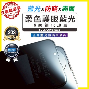 【買貴包退】滿版 抗藍光 防窺 霧面 鋼化膜 保護貼 iPhone 16 15 14 13 12 11 Pro Max