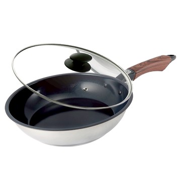 hokua 北陸 Mecera Zero 電磁爐適用 陶瓷IH 三層複合金不沾平底鍋 附蓋  20cm  1個