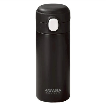 AWANA 粉彩彈跳保溫瓶 6.5 x 6.5 x 18cm  尊爵黑  320ml  1個