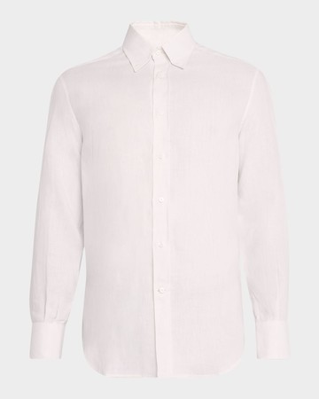 Men's Linen Casual Button-Down Shirt