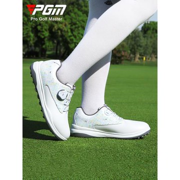PGM 新款高爾夫女士球鞋專利防側滑運動鞋旋鈕鞋帶超纖皮鞋子