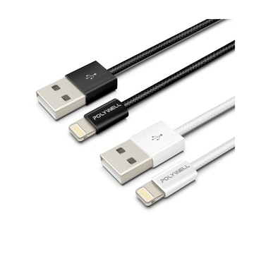 POLYWELL USB To Lightning PD編織快充線 12W / 3米