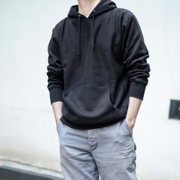 美式復古衛衣男連帽秋冬重磅內搭休閑純棉加絨寬松情侶運動外套潮