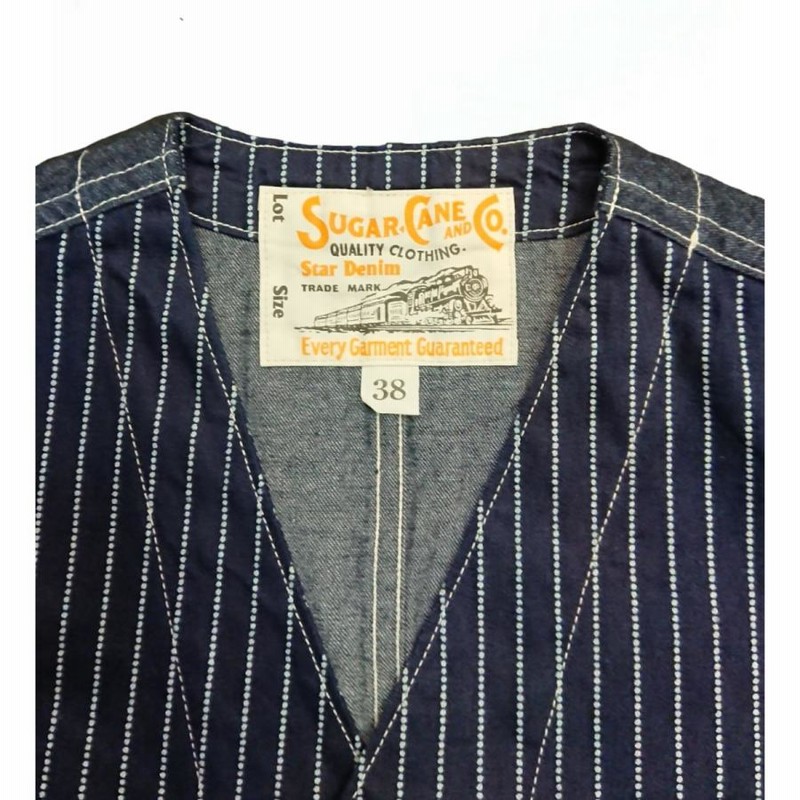 SUGAR CANE 9oz. WABASH STRIPE WORK VEST シュガーケーン