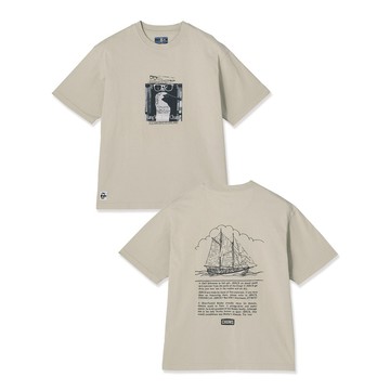 CHUMS Old Booby Archive T-Shirt 男 短袖上衣 淺灰色 CH012724G115