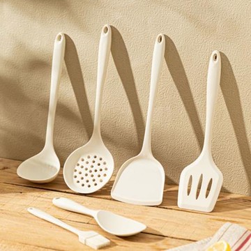 硅膠鍋鏟不粘鍋專用家用廚具耐高溫炒菜鏟子湯勺漏勺鏟套裝食品級