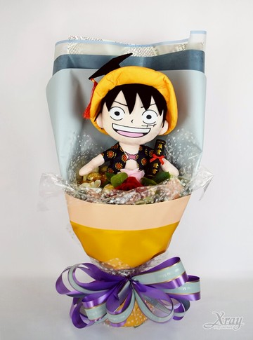 魯夫 捧花，海賊王/金莎捧花/花束/畢業花束/畢業典禮/求婚，X射線【Y141127】