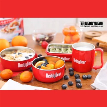 【【BEDDYBEAR】】316不銹鋼飯盒套裝(兒童學習餐具)