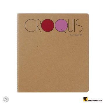 Maruman  CROQUIS 素描本80頁/紅 3入