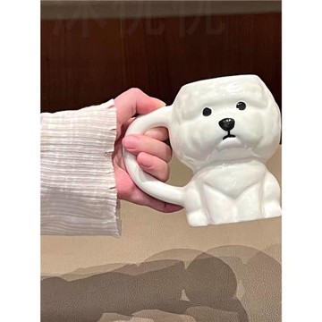 創意可愛小狗陶瓷馬克杯家用喝水杯子辦公室咖啡杯生日禮物情侶杯