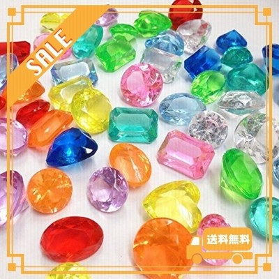 〔カラー宝石アクリルアイス〕 ダイヤカット10カラーミックス 1Kg