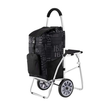 鋁合金單輪可坐購物車
