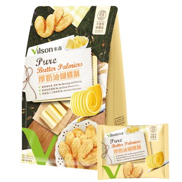 Vilson米森-厚奶油蝴蝶酥(10g*10包/袋)