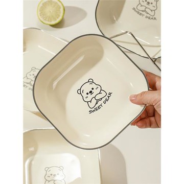 家用吐骨碟塑料吐骨頭盤碟食品級耐摔殘渣碟子餐桌垃圾渣盤吐骨盤