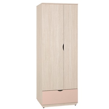 文創集 霸爵 時尚2.5尺二門單抽衣櫃/收納櫃(二色可選)-75.5x58.5x183cm免組