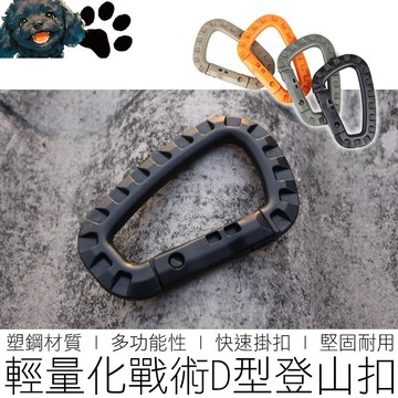 【台灣賣家】4色 ITW 輕量戰術D扣 登山扣 背包扣 D型扣 D扣 掛扣 快扣 掛勾 扣具 戶外 露營