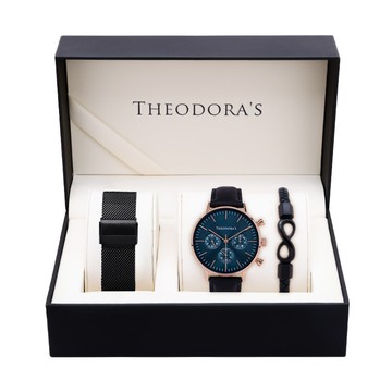 [可選色]情人節禮盒-男女款 Apollo 真皮腕錶