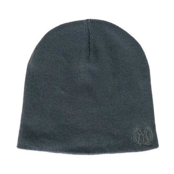 MLB [5162007-880] 男女 毛帽 紐約洋基隊 針織 復古 休閒 穿搭 簡約 素面 保暖 舒適 深灰